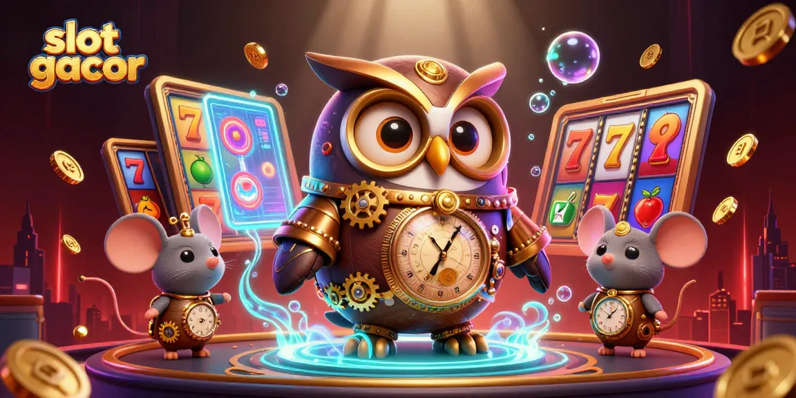 Experience the thrill of winning with slot gacor, featuring colorful slot reels and dynamic casino elements.
