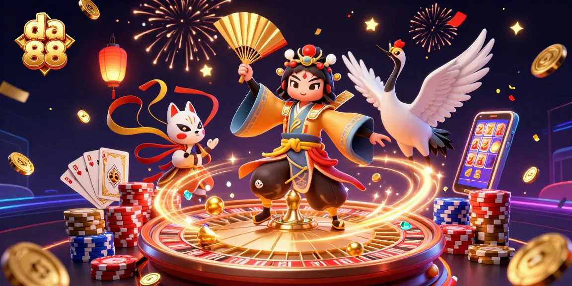 Win big at da 88 with vibrant casino illustrations showcasing glory and excitement.
