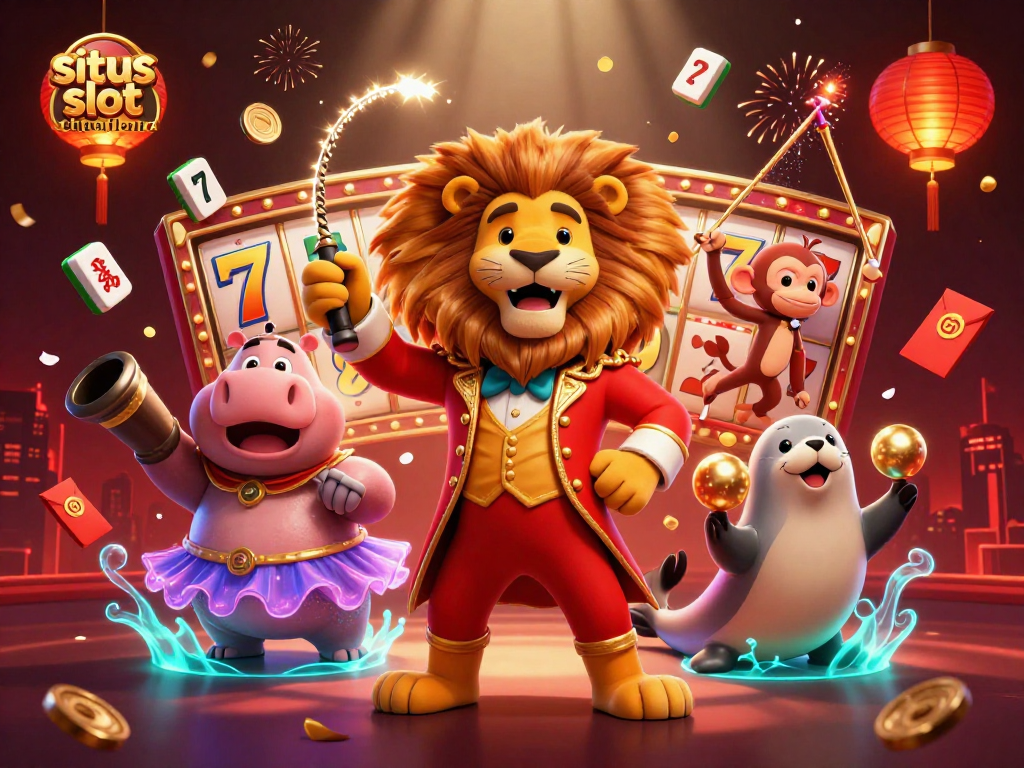 Spin and win at situs slot thailand with vibrant characters and dynamic slot elements in action.