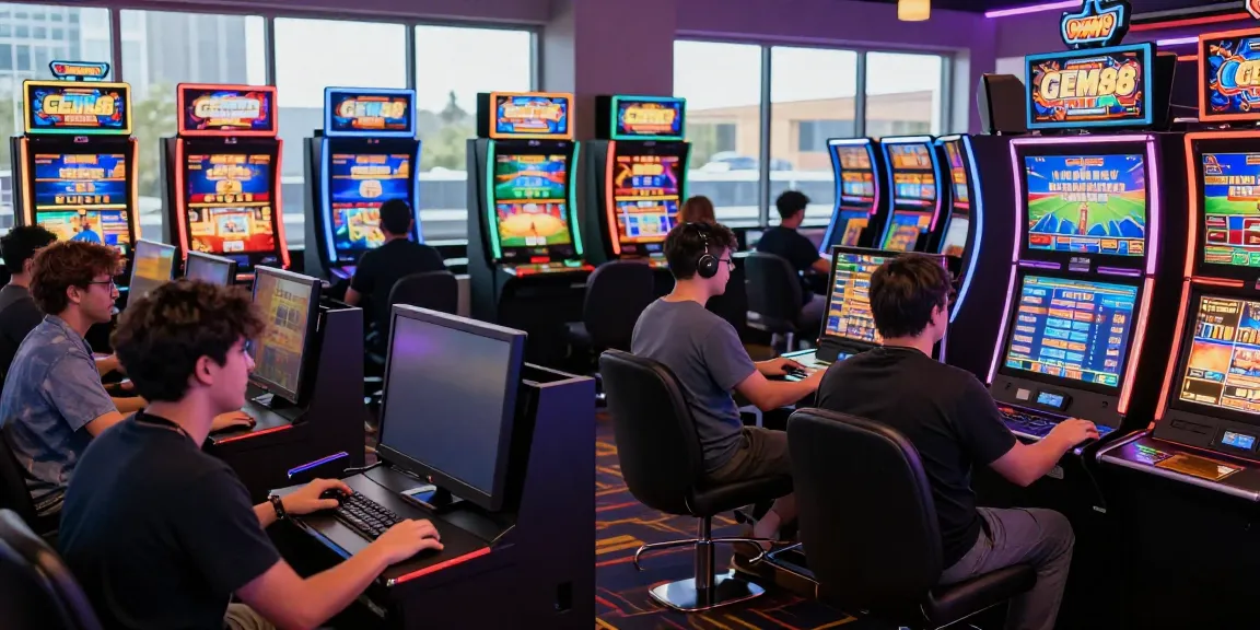 Engaged players enjoying various games at GEM88 online casino, showcasing vibrant atmosphere.