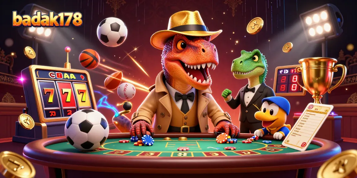 Experience the excitement of badak178 with animated casino characters and dynamic gambling elements.