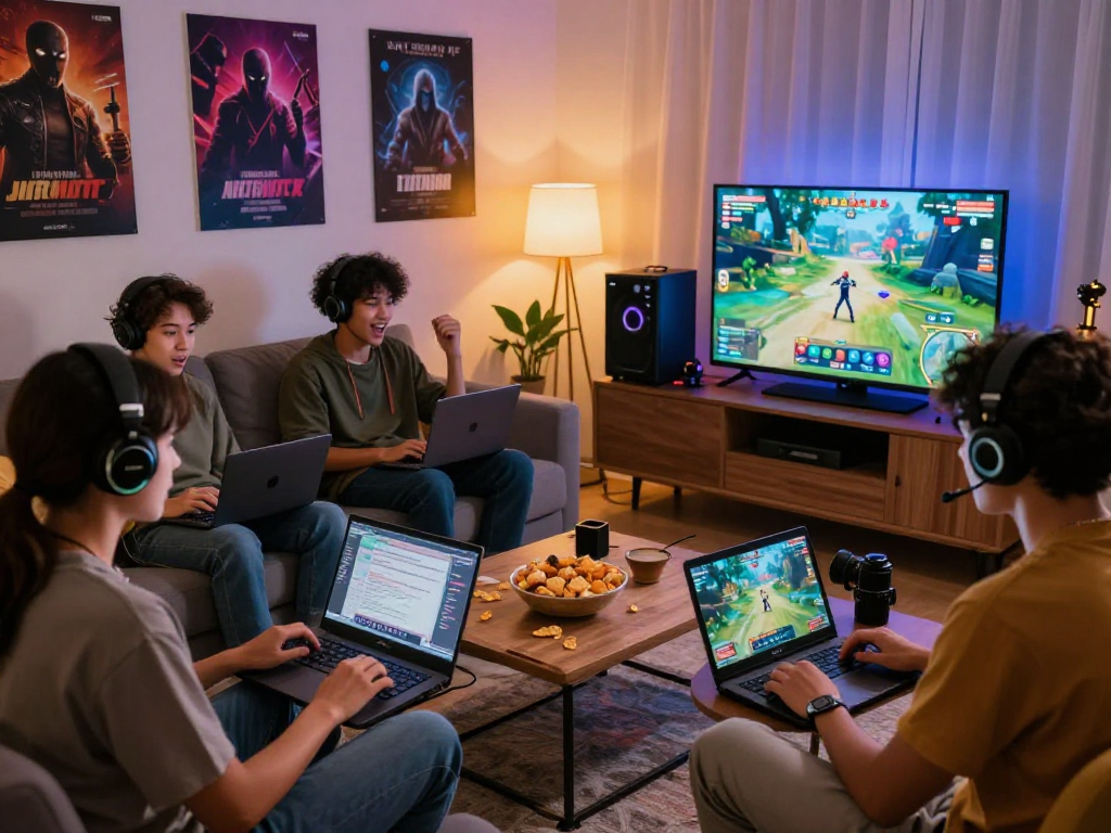 Friends playing adult games in a cozy living room, showcasing an engaging gaming atmosphere.