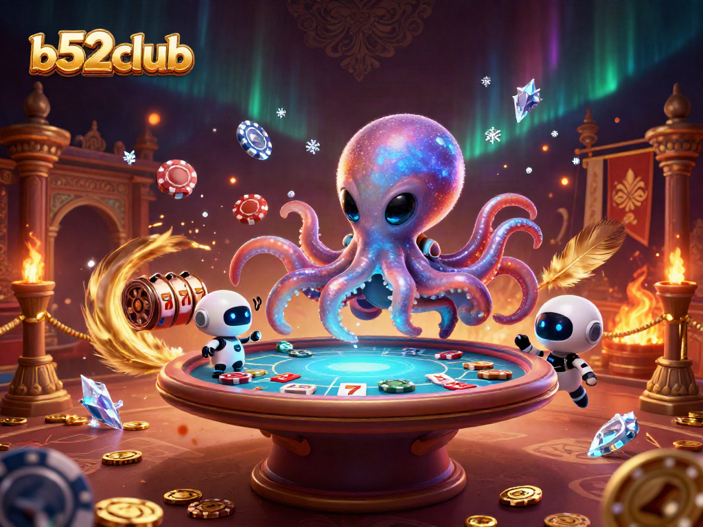 b52club sparks excitement at a cosmic poker table with a vibrant alien theme