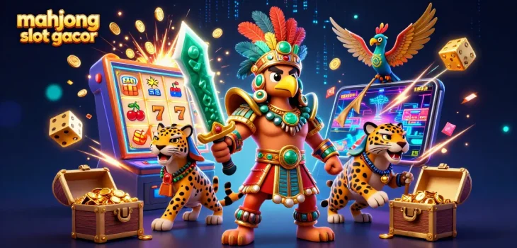 Experience mahjong slot gacor with captivating gameplay and vibrant graphics in this thrilling casino illustration.